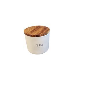 New Tea Canister Finely Glazed Stoneware with Wood Lid Hearth & Hand  Magnolia